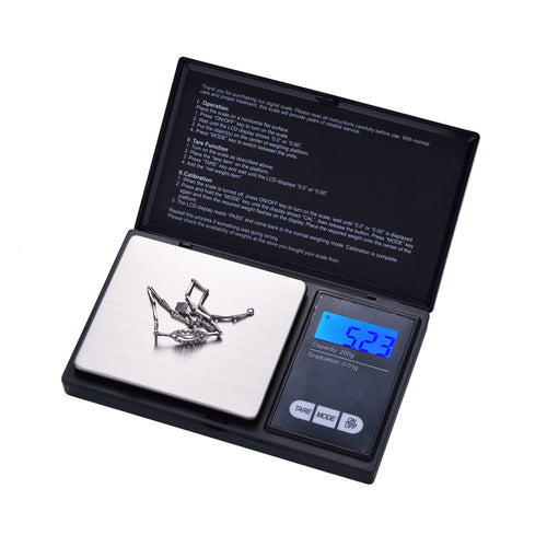 "Professional Mini" Digitalwaage 0,01-200g inkl. Batterien von Champ High geöffnet, Anwenderbeispiel