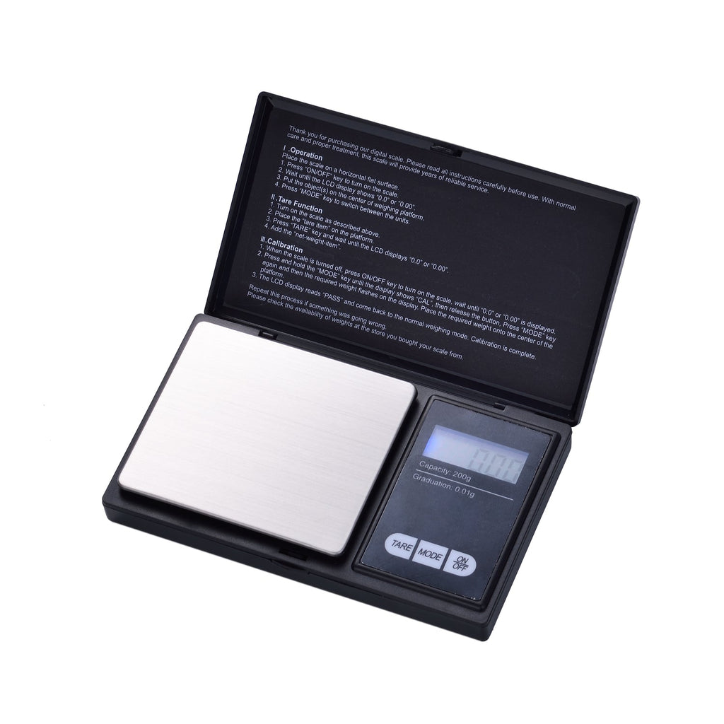 "Professional Mini" Digitalwaage 0,01-200g inkl. Batterien von Champ High, offen