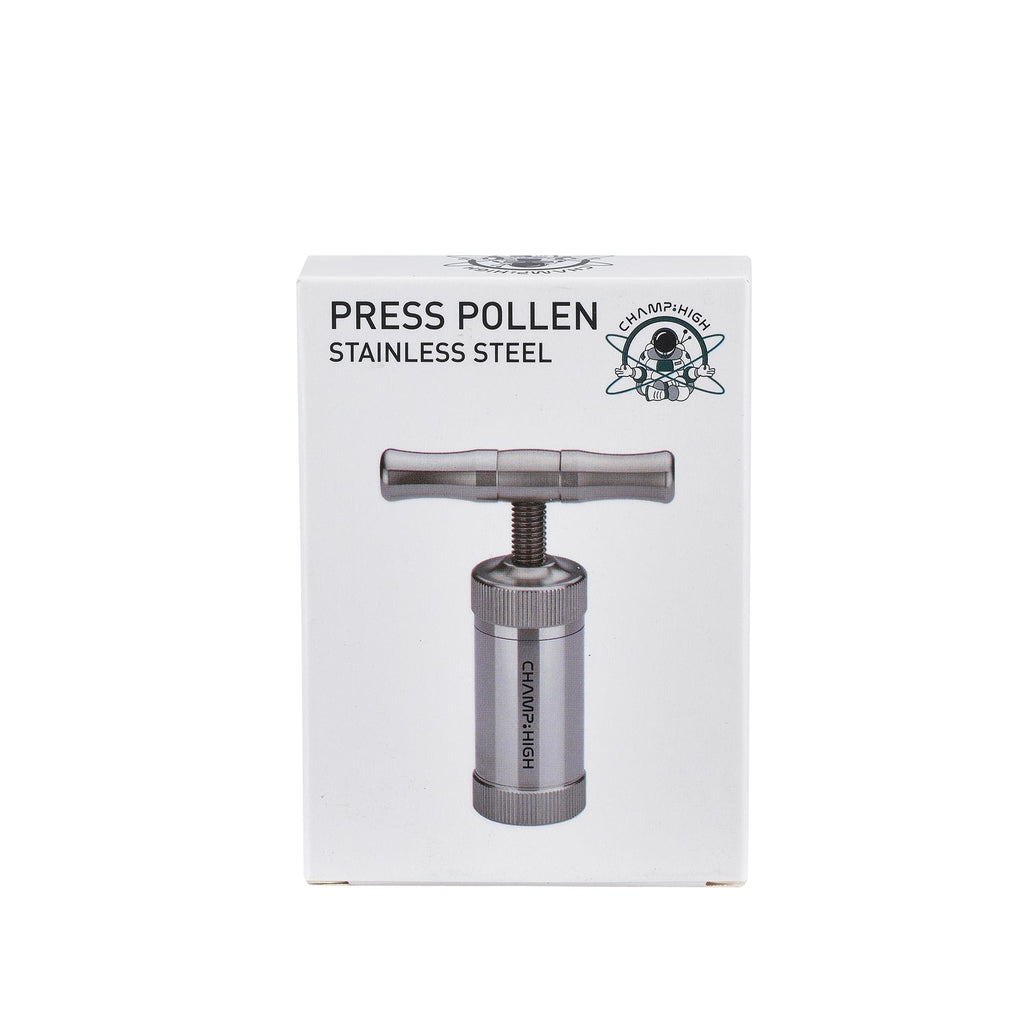 Champ High Pollenpresse aus Edelstahl
Höhe 85mm, Breite 65mm - Durchmesser 25mm