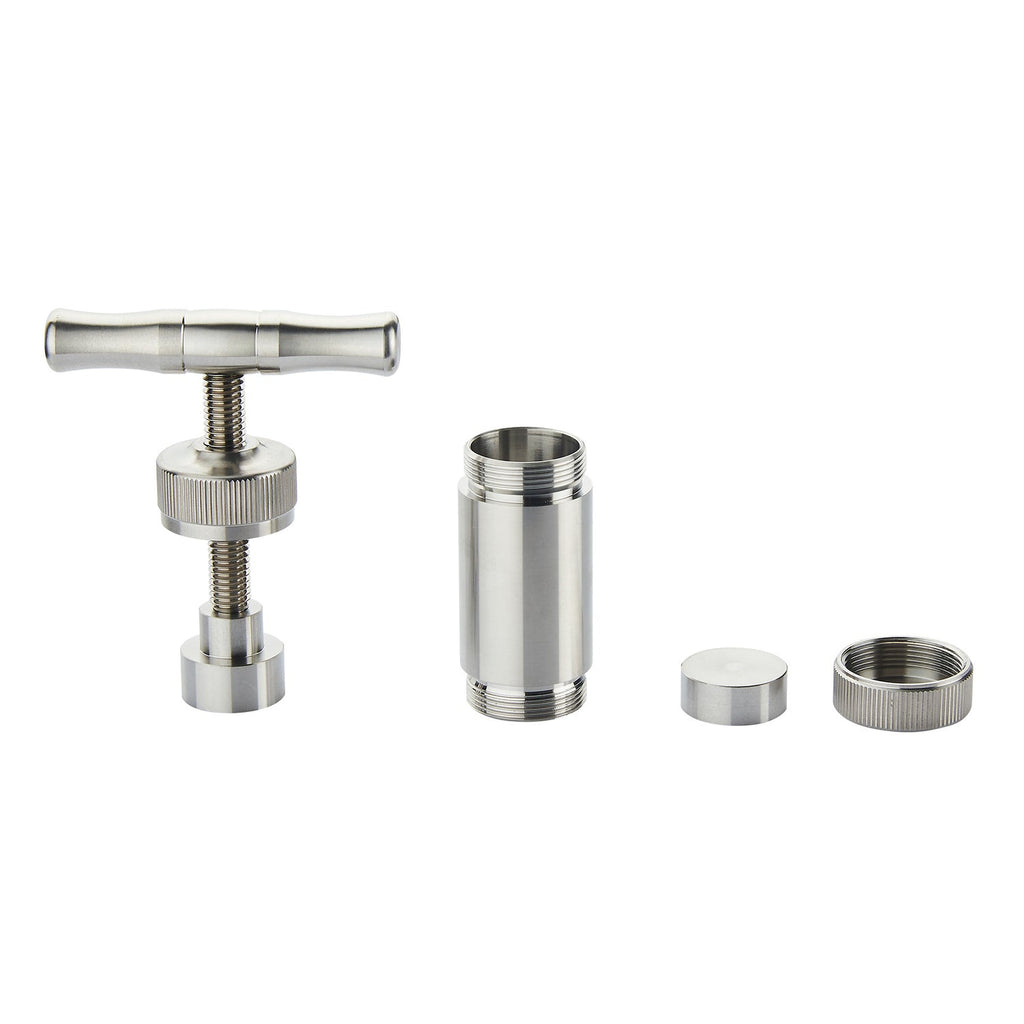 Champ High Pollenpresse aus Edelstahl
Höhe 85mm, Breite 65mm - Durchmesser 25mm zerlegt