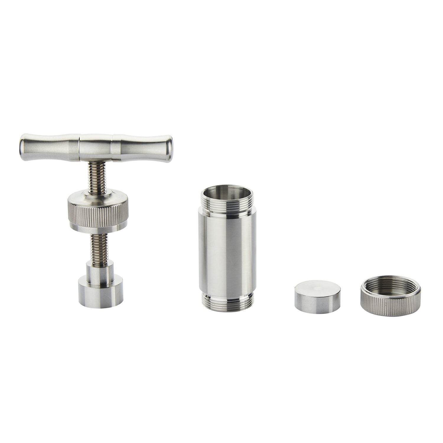 Champ High Pollenpresse aus Edelstahl
Höhe 85mm, Breite 65mm - Durchmesser 25mm zerlegt