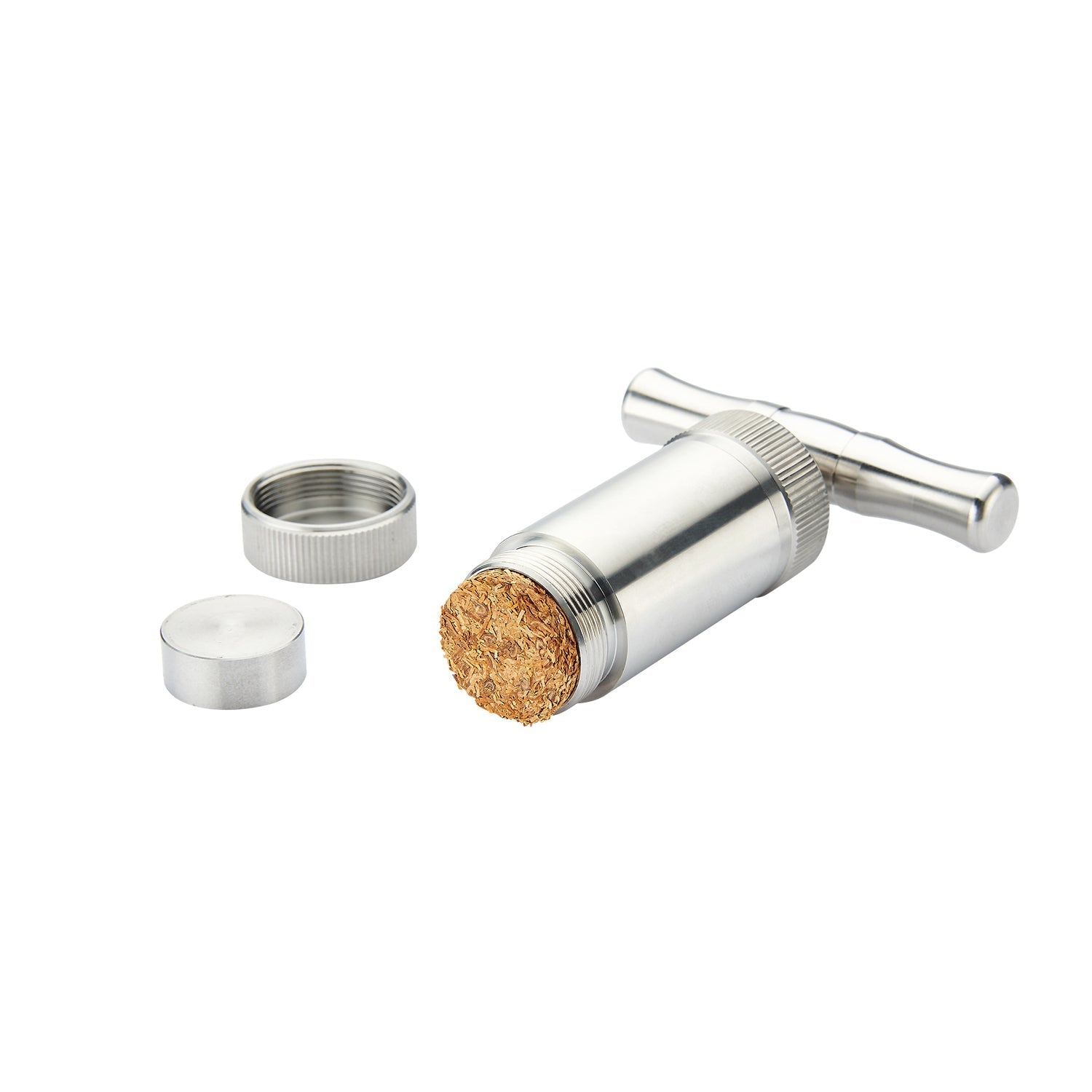 Champ High Pollenpresse aus Edelstahl
Höhe 85mm, Breite 65mm - Durchmesser 25mm geöffnet mit Inhalt
