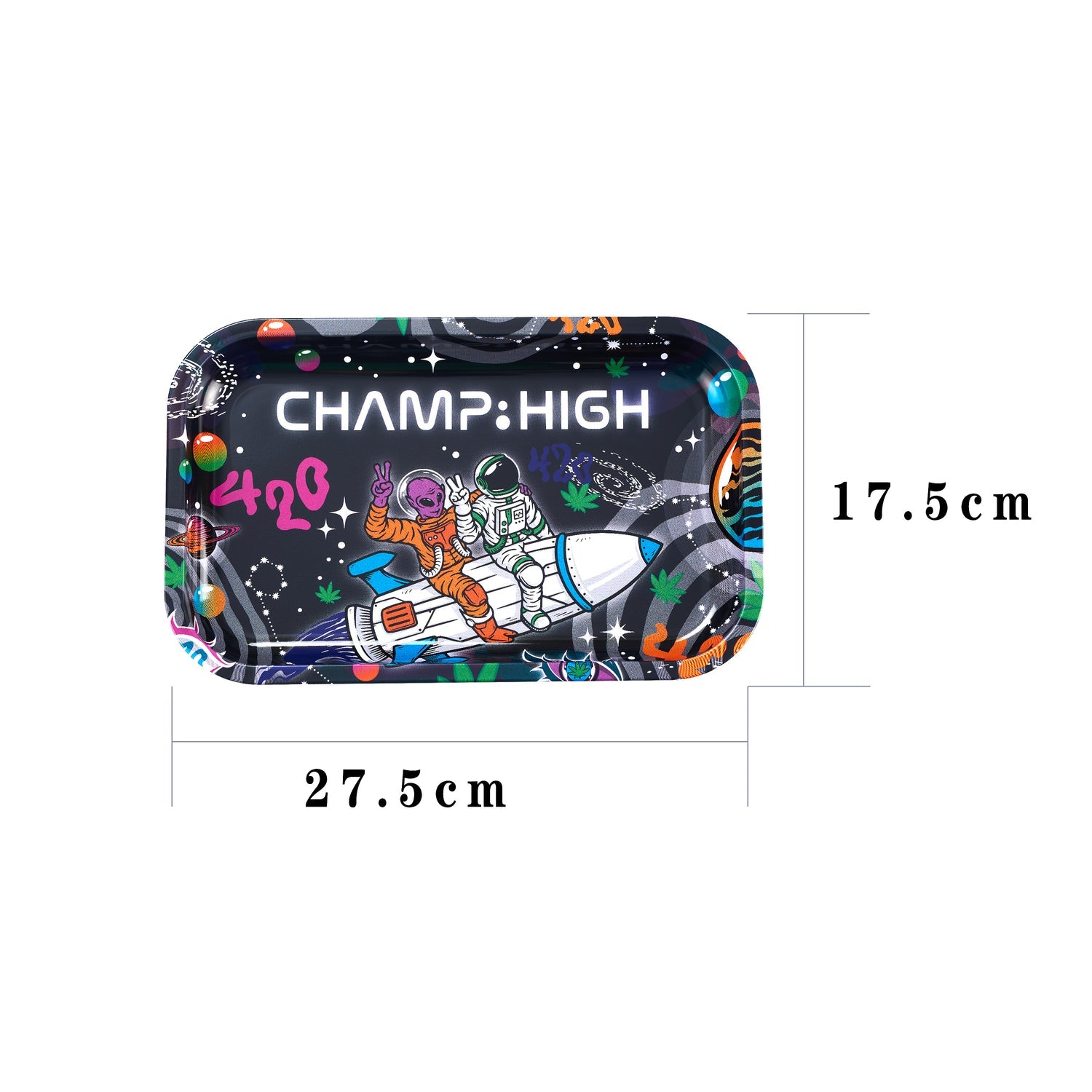 Champ High - Rolling Tray, 275x175mm mit maßen