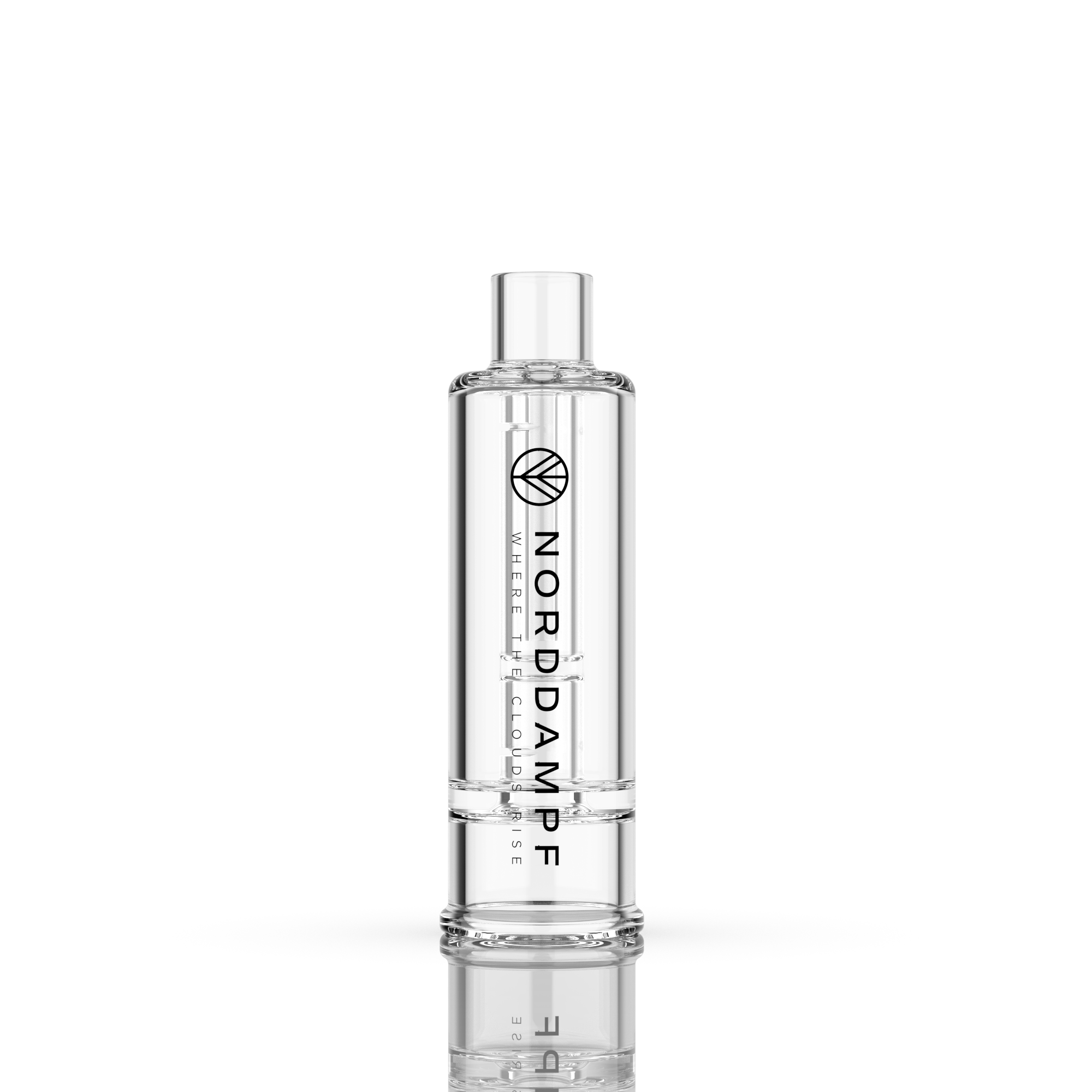 Relict Vaporizer, Norddampf - Bubbler / Wasserfilter Freisteller mit sichtbarem Norddampf Logo