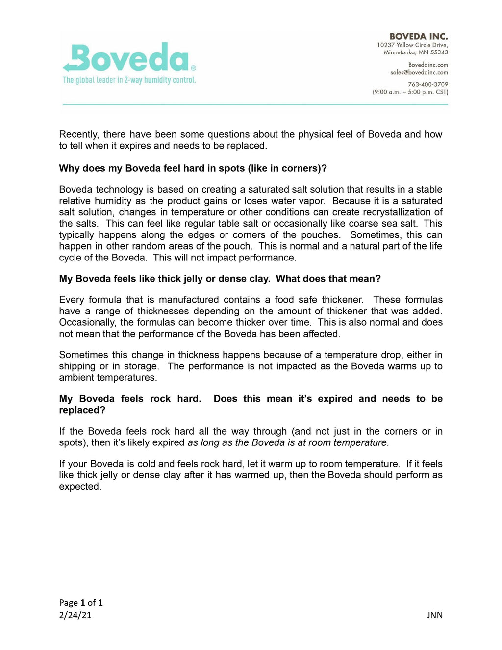 Boveda - Feuchtigkeitsregeler - FAQ